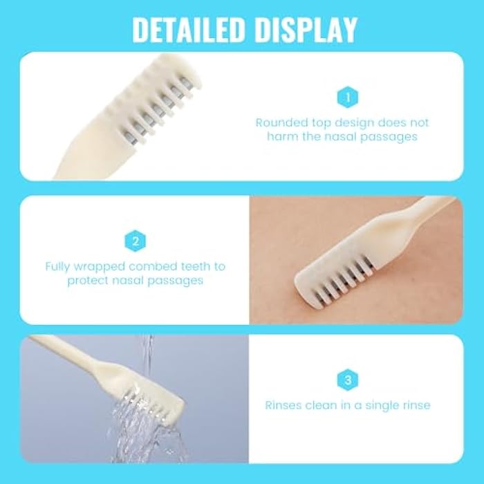 HOAIME Nasal Hair Cutter, 2024 Upgraded Double Sided Nose Hair Knife, 360° Rotating Portable Manual Nose Hair Trimmer, Nose Hair Remover for Women Men Travel Essentials (Beige, 3 Pcs) - Image 2
